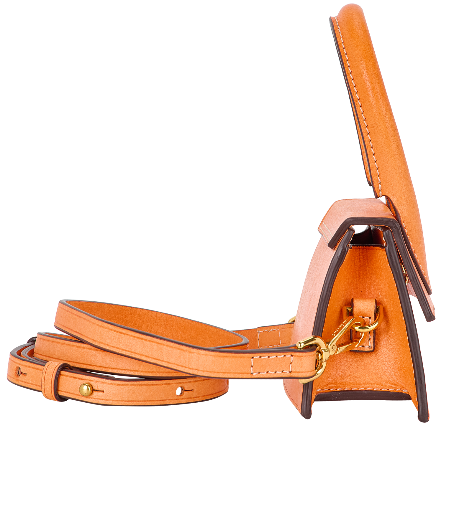 Le Chiquito, &pound;220, Handbags, Orange, Leather, Side view